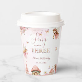 Waterverf Mushroom Fairy 3rd Birthday Forest Papieren Bekers