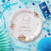 Waterverf Mushroom Fairy 3rd Birthday Forest Papieren Bordje (Feest)