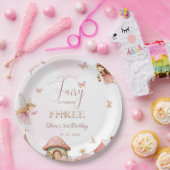 Waterverf Mushroom Fairy 3rd Birthday Forest Papieren Bordje (Feest)