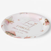 Waterverf Mushroom Fairy 3rd Birthday Forest Papieren Bordje (Gekanteld)