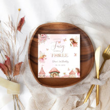 Waterverf Mushroom Fairy 3rd Birthday Forest