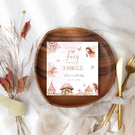 Waterverf Mushroom Fairy 3rd Birthday Forest Servet