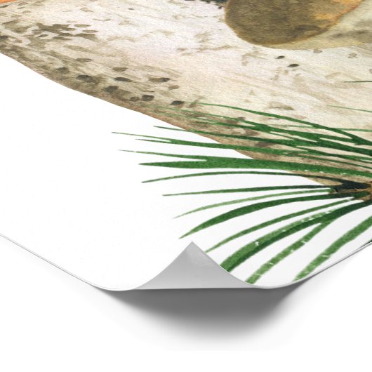 Waterverf Mushrooms baby shower welkom Poster (Hoek)