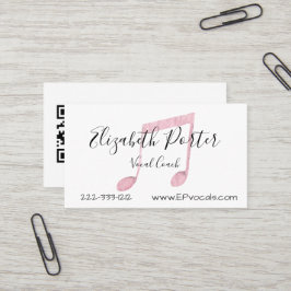 Waterverf Musical Notes Custom QR Code Visitekaartje
