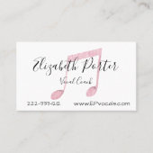 Waterverf Musical Notes Custom QR Code Visitekaartje (Voorkant)