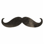 Waterverf Mustache Fotobeeldje Ornament<br><div class="desc">waterverf retro mustache</div>