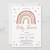 Waterverf Muted Tones Boho Rainbow Baby shower Kaart (Voorkant)