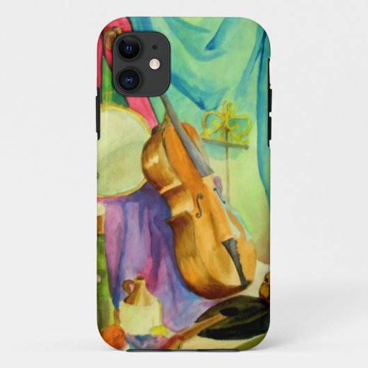Waterverf Muziek Case-Mate iPhone Case (Achterkant)