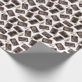 Waterverf muziek luidsprekers Sepia Pattern Cadeaupapier (Hoek)
