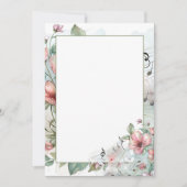 Waterverf muzieknoten en bloemen kaart (Voorkant)