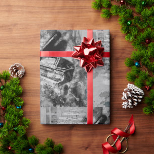 Waterverf  Muzieknoten rond het blad Piano Art Cadeaupapier