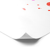 Waterverf Muzieknotitie afdrukken Poster (Hoek)