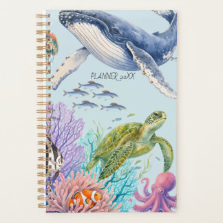Waterverf Mysterieke Oceaandiepten Zeeleven Planner