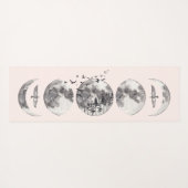 Waterverf Mystical Forest Lunar Moon Phases Name Yogamat (Achterkant (horizontaal))