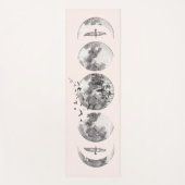 Waterverf Mystical Forest Lunar Moon Phases Name Yogamat (Voorkant)