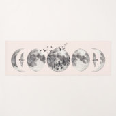 Waterverf Mystical Forest Lunar Moon Phases Name Yogamat (Voorkant (horizontaal))