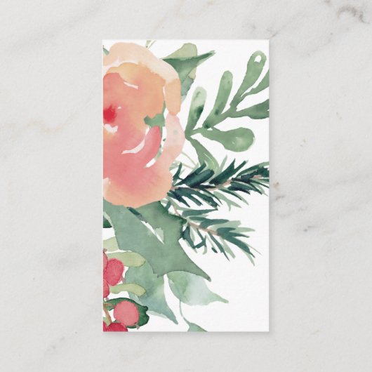 Waterverf mystical fox Baby shower Adviseur Informatiekaartje (Achterkant)