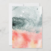 waterverf mystical fox Baby shower Invitation (Achterkant)