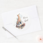 waterverf mystieke vos Het is een meisje Sticker (Envelop)