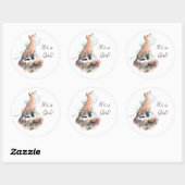 waterverf mystieke vos Het is een meisje Sticker (Vel)