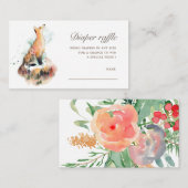 waterverf mystieke vos luier loterij ticket informatiekaartje (Voorkant / Achterkant)