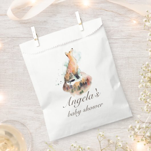 waterverf mystisch vossenbaby shower bedankzakje (Geknipt)
