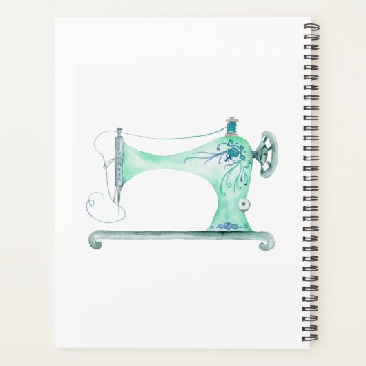 Waterverf naadbelasting naaimachine planner (Achterkant)