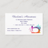 Waterverf naaddruk naaimachine visitekaartje (Achterkant)