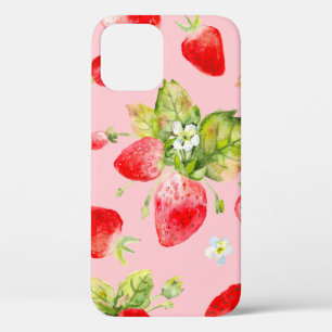 waterverf naadloos aardbeipatroon Case-Mate iPhone case