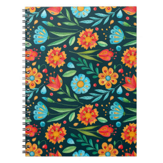 Waterverf naadloos handgeïllustreerd bloemblok notitieboek