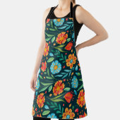 Waterverf naadloos handgeïllustreerd bloemblok schort (Insitu)