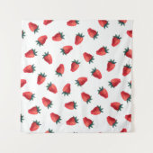 Waterverf naadloos met aardbeien wandkleed (Voorkant (horizontaal))