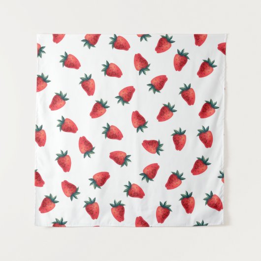 Waterverf naadloos met aardbeien wandkleed (Voorkant)