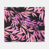 Waterverf naadloos met bladeren. BrightStor Fleece Deken (Voorkant (Horizontaal))