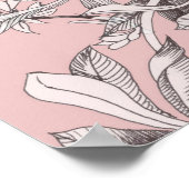 Waterverf naadloos met bladeren en kleur poster (Hoek)