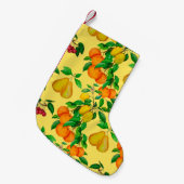 Waterverf naadloos met citrusvruchten, peren, che kleine kerstsok (Voorkant (Hangend))