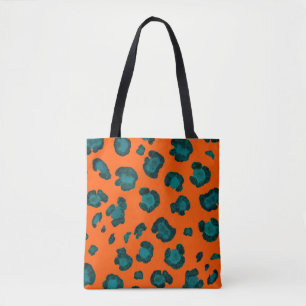 Waterverf naadloos met de luipaard. Fas Tote Bag