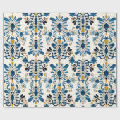 Waterverf naadloos met ikat. Tie dye wat Cadeaupapier (Vlak)