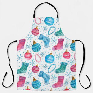Waterverf naadloos met kerstcadeau schort