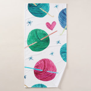 Waterverf naadloos met kleurrijke balletjes van badhanddoek
