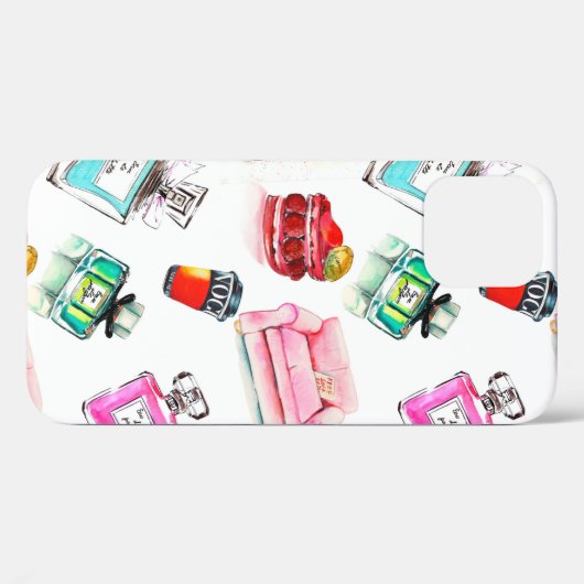 Waterverf naadloos mode glamour patroon waarop Case-Mate iPhone case (Achterkant (horizontaal))