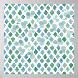 Waterverf naadloos op een witte achtergrond met ee poster