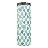 Waterverf naadloos op een witte achtergrond met ee thermosbeker (Achterkant)