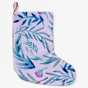 Waterverf naadloos patroon. Botanisch ornament. L Kleine Kerstsok