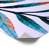 Waterverf naadloos patroon. Botanisch ornament. L Poster (Hoek)