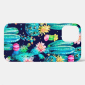 Waterverf naadloos patroon. Drijvende cactussen op Case-Mate iPhone Case (Achterkant (horizontaal))