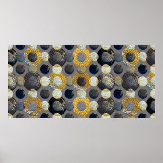 Waterverf naadloos patroon met abstracte geometrie poster