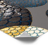 Waterverf naadloos patroon met abstracte geometrie poster (Hoek)