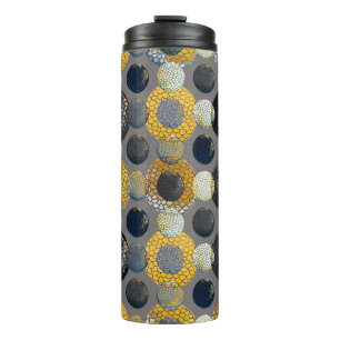 Waterverf naadloos patroon met abstracte geometrie thermosbeker