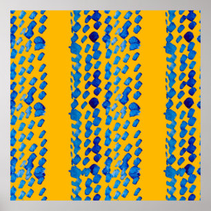 Waterverf naadloos patroon met abstracte vlekken e poster